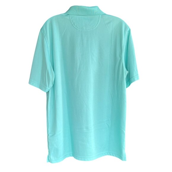 Men's Mint Green Greg Norman Moisture-Wicking Classic Pique Shark Polo Shirt M/M - Picture 2 of 8